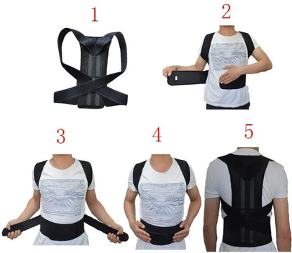 Adjustable Posture Corrector Belt for Men & Women – Back Support Brace for Shoulder and Spine Alignment