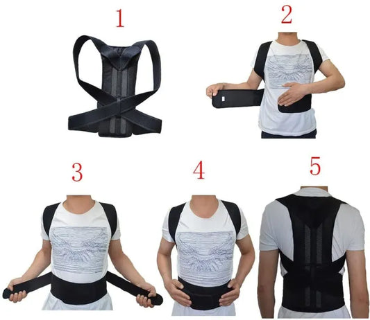 Adjustable Posture Corrector Belt for Men & Women – Back Support Brace for Shoulder and Spine Alignment