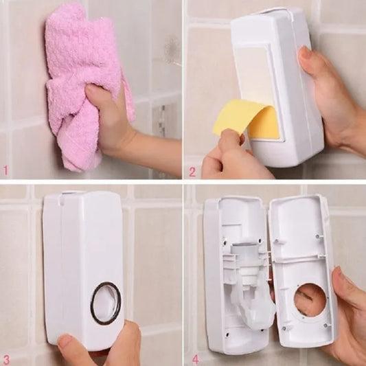 Wall Mounted Toothpaste Holder & Toothbrush Organizer | Automatic Toothpaste Dispenser for Bathroom