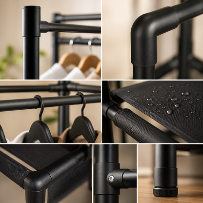 Multifunctional Corner Coat Rack – 3-Layer Space-Saving Organizer