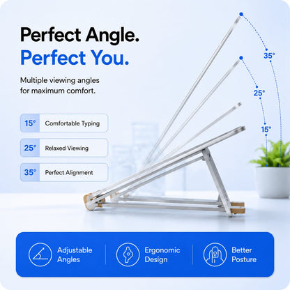 Adjustable Foldable Laptop Stand for Desk – Portable Ergonomic Laptop Holder