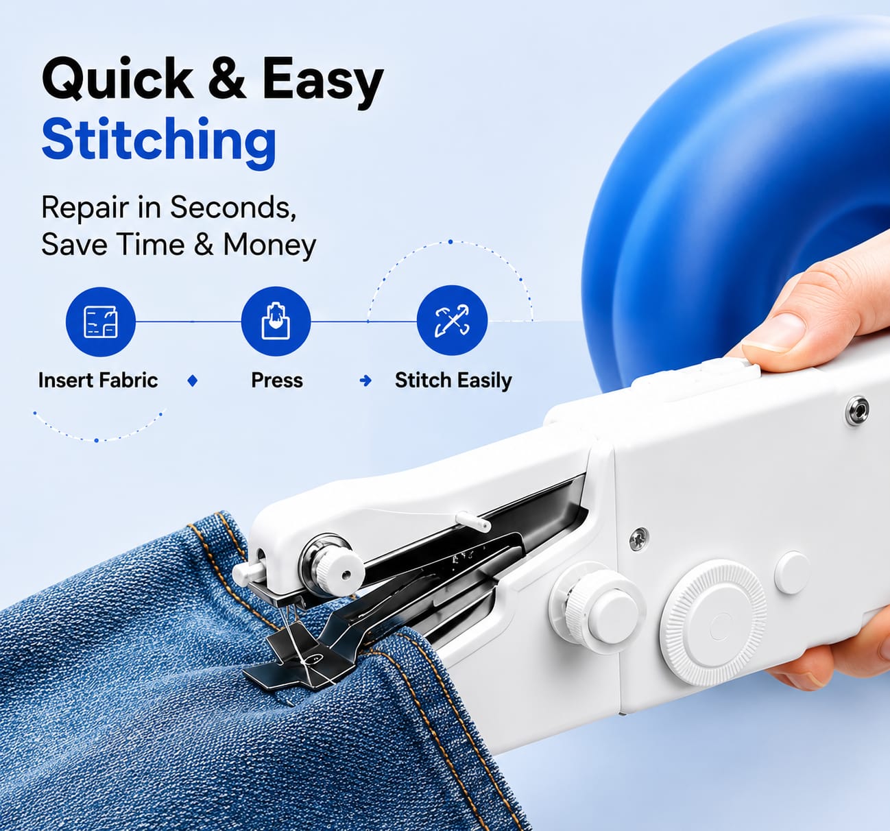 Portable Handheld Stitch Sewing Machine – Compact Mini Sewing Machine for Home & Travel