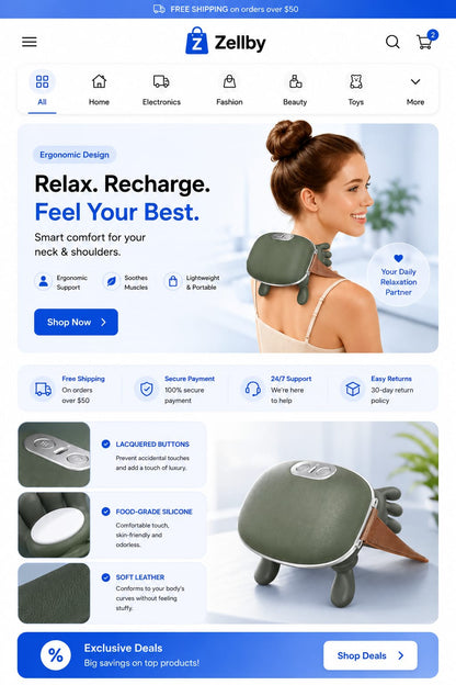 Portable Electric Body Massager – Deep Tissue Muscle Relaxation Massager