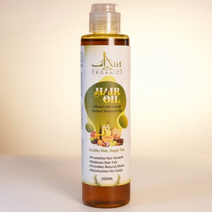 Alif Organics Herbal Hair Oil 200ml – Natural Hair Growth & Hair Fall Control Oil