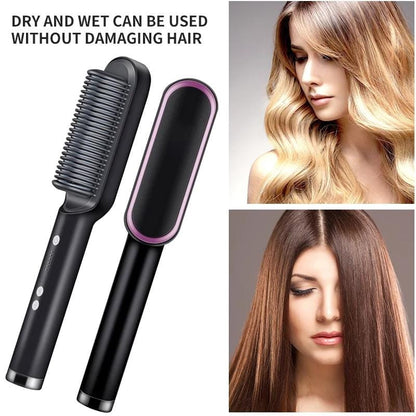 Electric Hair Straightening Brush – Fast Heating Hair Straightener Comb for Women