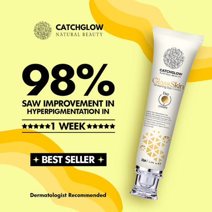 CatchGlow Glass Skin Whitening Day Cream – Brightening & Moisturizing Face Cream (30g)