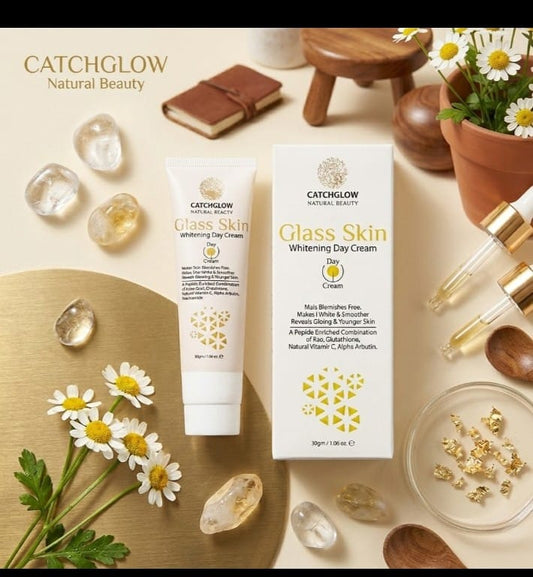 CatchGlow Glass Skin Whitening Day Cream – Brightening & Moisturizing Face Cream (30g)