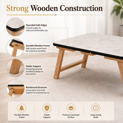 Multi-Purpose Wooden Folding Laptop & Study TableMulti-Purpose Wooden Folding Laptop & Study Table