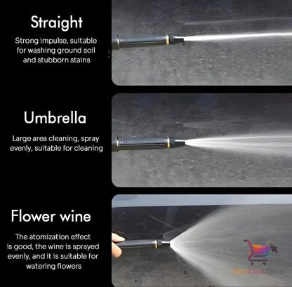 High Pressure Adjustable Brass Water Spray Nozzle for Garden Hose | Car Wash &amp; Plant Watering