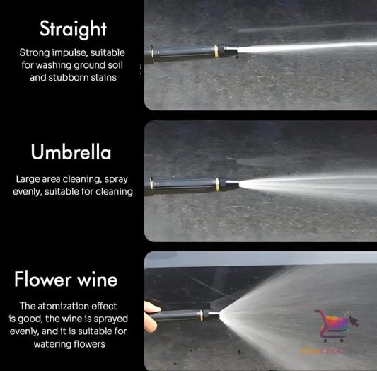 High Pressure Adjustable Brass Water Spray Nozzle for Garden Hose | Car Wash &amp; Plant Watering