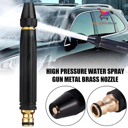 High Pressure Adjustable Brass Water Spray Nozzle for Garden Hose | Car Wash &amp; Plant Watering