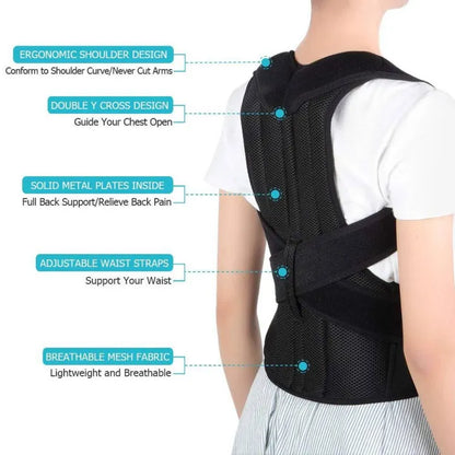 Adjustable Posture Corrector Belt for Men & Women – Back Support Brace for Shoulder and Spine Alignment