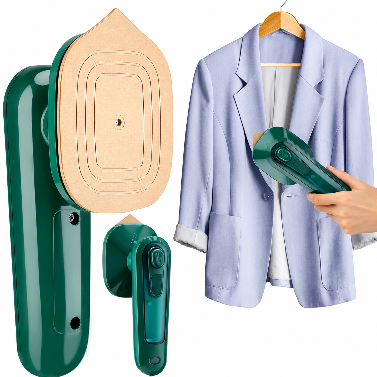 Portable Handheld Steam Iron with Water Spray – 360° Mini Travel Garment Steamer