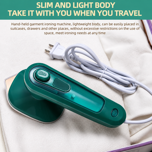 Portable Handheld Steam Iron with Water Spray – 360° Mini Travel Garment Steamer