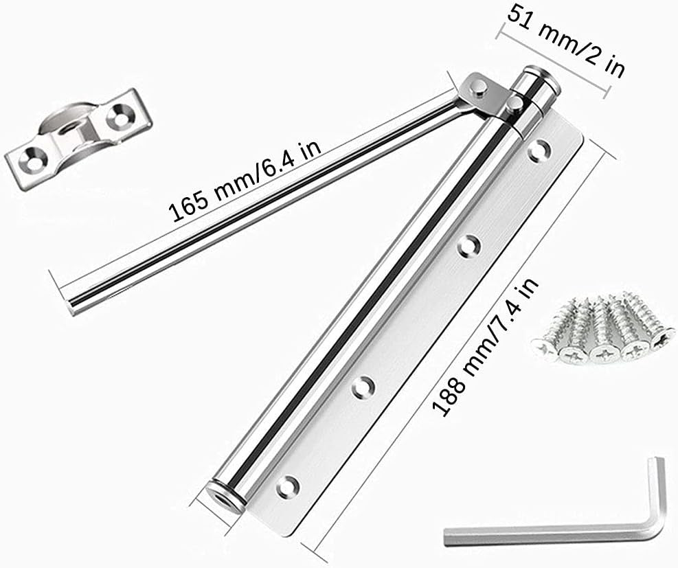 Automatic Door Closer Heavy Duty Self-Closing Door Spring | Adjustable Stainless Steel Door Closer for Home & Office