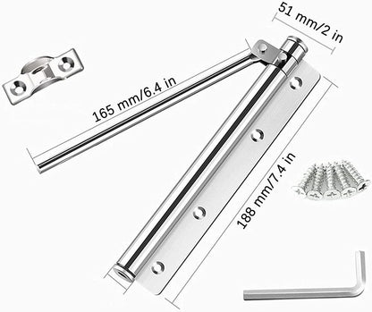 Automatic Door Closer Heavy Duty Self-Closing Door Spring | Adjustable Stainless Steel Door Closer for Home & Office